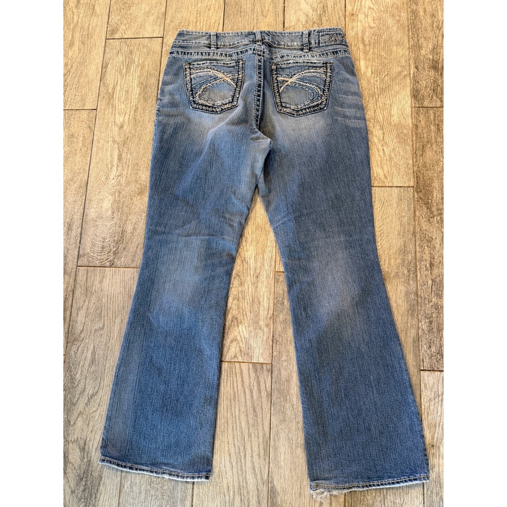 Silver Jeans Suki Bootcut 14 x 32 Mid Rise Distressed Denim Boot 14x32 Western